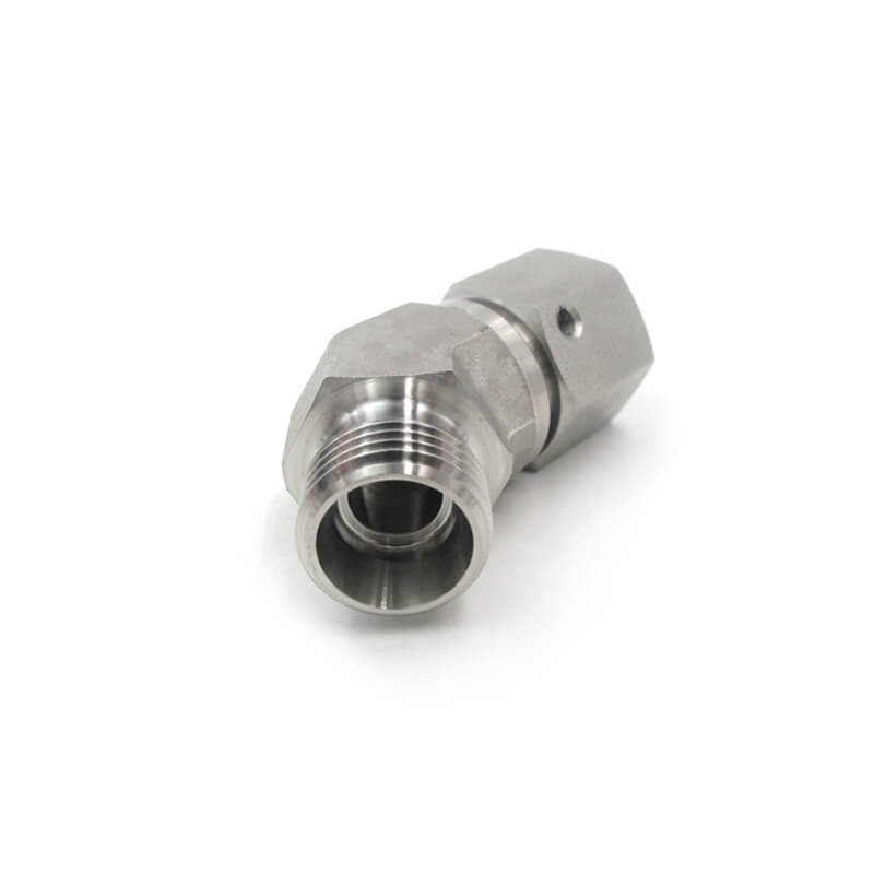 SAE flange adapter-45° with male metric thread & 24° inner cone