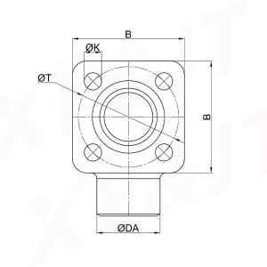 ISO6164 square flange-90 degrees